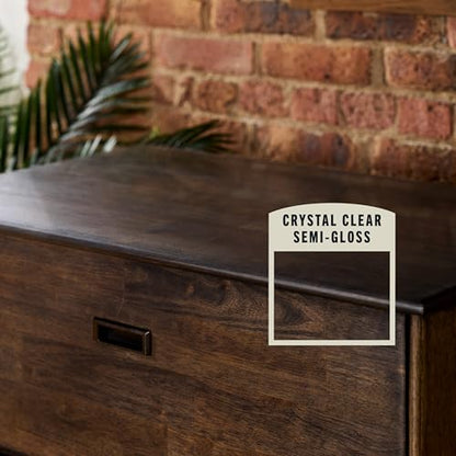 Varathane Water-Based Crystal-Clear Ultimate Polyurethane | Interior Wood Protection | Fast Dry Time | Easy Clean Up | Semi-Gloss | Quart - color: Semi-Gloss, size: 1 Quart (Pack of 1)