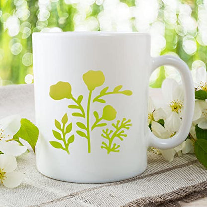 Teling 80 Pcs Flower Stencils Spring Bouquet Painting Stencils Reusable Wildflower Small Botanical Floral for Painting on Wood Wall Canvas Crafts Home Furniture Sign, 3 x 3 Inch - style: Wildflower