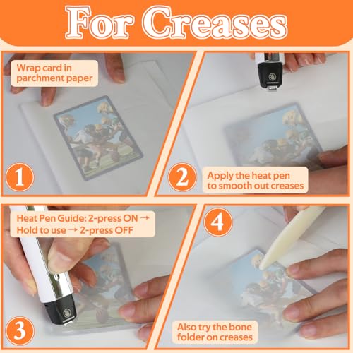 DEDC Card Cleaning Kit Flattening Restoration Repair Care Sport Card with Heat Pen, Acrylic Humidor and Accessories – Complete Solution for TCG Collectors and Enthusiasts Premium - style: DEDC PREMIUM