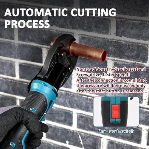 ZUPPER Compact Press Tool Kit for 1/2"to 1-1/4" Copper Pipes | Compatible with Propress 18V Electric Pipe Crimping Tool Brushless Motor 2pcs 2Ah Battery - size: 4 Jaws 1/2" to 1-1/4" fit MP2430