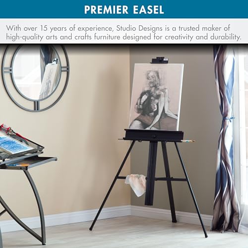 SD STUDIO DESIGNS Premier Easel - Black 41" W x 27" D x 57" H - style: 46.5"