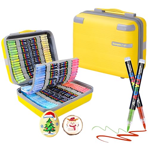 360 Colors Acrylic Paint Markers - Brush Tip Vibrant Acrylic Paint Pens Set for Adult Artists, Brush Markers Set with Storage Case Perfect for Glass Fabric Wood DIY Crafts Art Supplies - color: 360 Colors