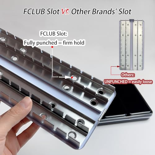 FCLUB Watercolor Palette, 48 Wells and 3 Mixing Areas - Empty Half Pans Watercolor Palette with Lid, Folding Paint Tray - style: Tin with 48 Transparent Half Pans