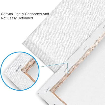 ESRICH Stretched Canvas for Painting 11x14 Inch, 36 Pack Blank Canvas -5/8 in Profile Primed Cotton White Canvases for Painting for Oil & Acrylic Paint - size: 11X14IN 36 Packs