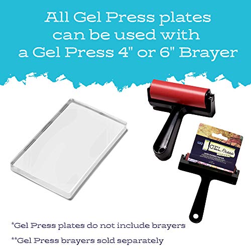 Gel Press Monoprinting Print Plate - 5” X 7” Gel Plate - Printmaking Supplies - Reusable Gel Printing Plate for Press Art for Card Making, Scrapbooking, Journaling, Arts and Crafts, Home Decor - size: 5" x 7"