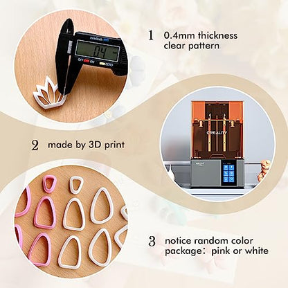 Keoker Organic Clay Cutters, Polymer Clay Cutters for Earrings Making, Clay Earrings Cutters (B) - color: B