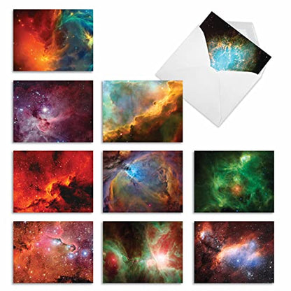 The Best Card Company - Box of 10 All Occasion Cards Blank (4 x 5.12 Inch) - Scenic Landscape Cards Assorted - Galacticards M3977 - style: Galacticards