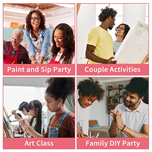 8 Pack Pre Drawn Canvas for Painting for Adults Sip and Paint Party Supplies Painting Kit 8x10 Stretched Outline Canvas Paint Party Favor for Artist Beginners - size: 8x10, style: Chic Girl, without Frame