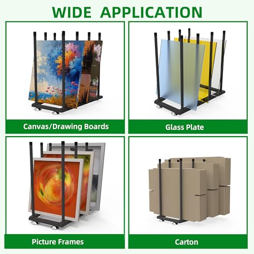 Art Storage Rack,Canvas Storage for art canvas storage 7.8 inches to 23 inches,Art Print Display Rack,Canvas Storage Rack for Artworks, Frames, Drawing Boards, Prints, Panels, Paintings Display
