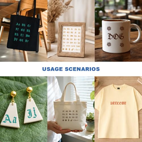2 Pcs Old English Alphabet Silk Screen Stencil, Letter and Numbers Self-Adhesive Reusable Silk Screen Printing Stencils Template for Painting on Wood, Fabric, Signs, Home Decor & DIY Crafts - style: Old English