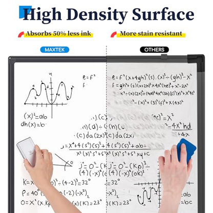 Mobile Whiteboard – 36 x 24 inches Portable Magnetic Dry Erase Board, 3' x 2' Stand Easel White Board Dry Erase Easel Standing Board w/Flipchart Hooks (Black) - color: Black, size: 24"W x 36"H