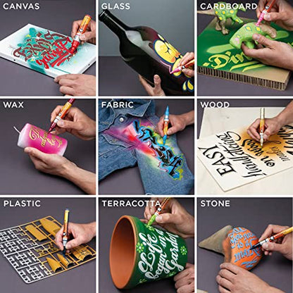 MOLOTOW ONE4ALL Acrylic Paint Refill ONE4ALL Paint Marker, Signal Black, 180ml Bottle, 1 Each (692.180), 6.08 Fl Oz (Pack of 1) - color: Black