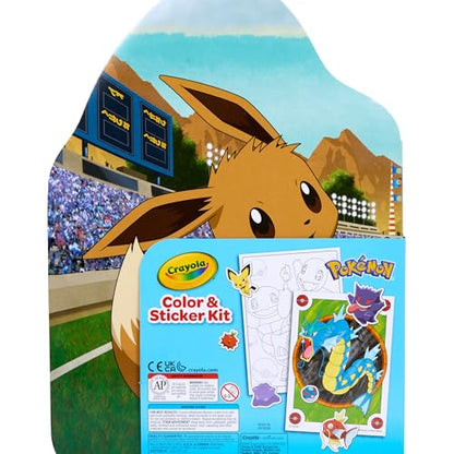 Crayola Pokemon Art Kit for Kids (45pcs), Pokemon Coloring Book Pages & Stickers, Gifts for Kids, DIY Craft Kit for Girls & Boys, Ages 4+ - style: Pikachu