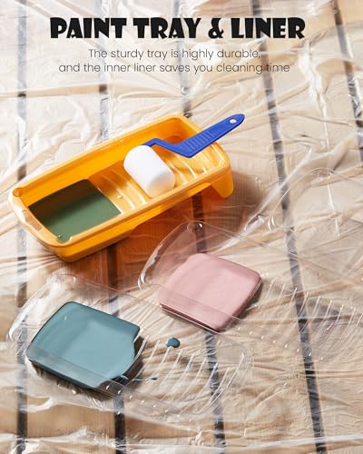 Voomey Small Paint Roller, 2 Inch Mini Paint Roller Kit 10 Pack, Microfiber Paint Rollers with Tray and Roller Frame for Touch Up Painting Wall, Door, Cabinet - size: 2 Inch Mini Paint Roller Kit 10 Pack