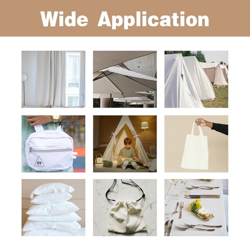 Canvas Fabric, Premium 10oz Natural Cotton Duck Canvas Fabric 62'' Wide for Arts & Crafts, Backings, Covers (Natural, 2 Yards)