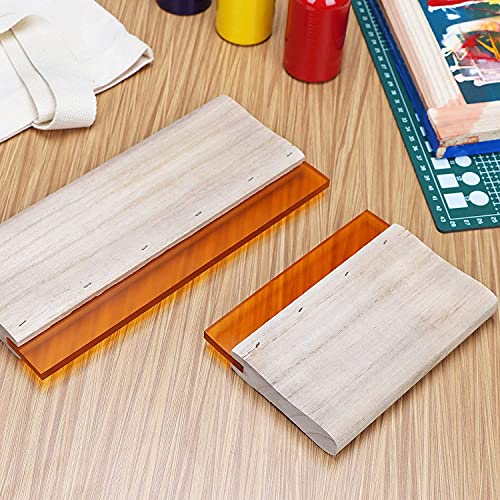 Cayway 5 PCS Screen Printing Squeegees, Durable, Abrasion-Resistant, Water- and Oil-Resistant Dual-Purpose Screen Printing Scraper with Wooden Handle - color: Style 2