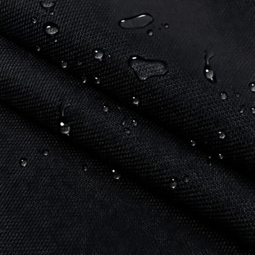 Waterproof Canvas Cloth Fabric by The Yard 60" W 600D Oxford Polyester Upholster Fabric Water Resistant Material for Outdoor Furniture Chair Cushion Cover DIY Sewing (1 Yard, Black) - color: Black, size: 1 Yard