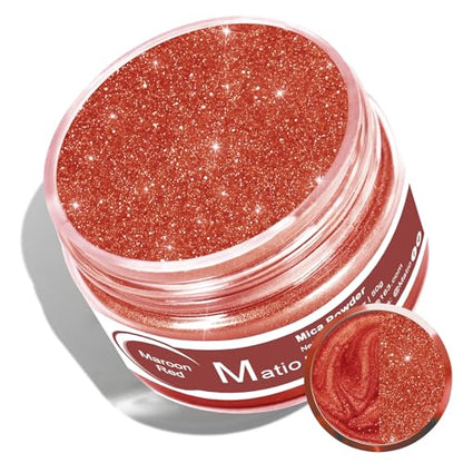 Matio Mica Powder, 1.8oz/ 50g Maroon Red Pearlescent Effect Mica Powder for Epoxy Resin Natural Color Pigment for Soap Making, Bath Bomb, Candle Dye, Resin Craft, Paint,Nails,Jewelry, Slime Pigment - color: Maroon Red