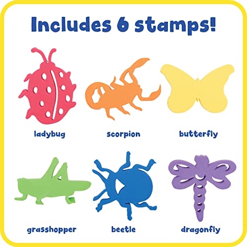 READY 2 LEARN Giant Stampers | Insects | Set of 6 | Stamps for Kids | Bug Designs | Easy-Grip Washable Set for Toddlers, Arts & Crafts