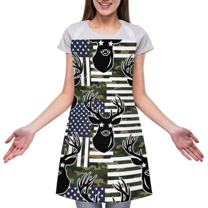 Cooking Apron for Adults with Pockets, Waterproof Oil Resistant Bib for Kitchen Restaurant BBQ Baking - color: Style (321)