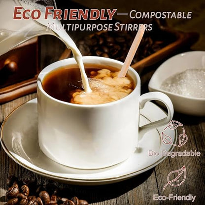 ANTETOK Wooden Coffee Stirrers - Coffee Stir Sticks 5.5 Inch,800pcs Disposable Swizzle Sticks,Swizzle Drink Sticks for Coffee,Tea,Cocktail and Hot Chocolate - size: 5.5Inch-800pcs(no wrapped)