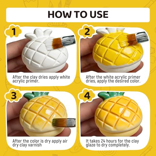 100ml Air Dry Clay Glaze Gloss Varnish Air Dry Clay Glaze Kit, High Gloss Glaze Prevent Clay Cracking,Scratches,Wear, Also Prevent Arts, Ceramics, Oil Paintings, Wood, Art Paintings Artwork, Gloss - color: High Gloss, size: 100 ml