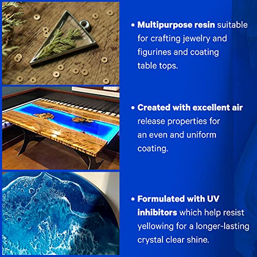 SPRESIN Epox-It 80 Clear Epoxy Resin Kit 32 Oz (16 Oz Part A + 16 Oz Part B) for Beginners and Experts, Coating, Bar Top, Countertop, Tabletop- Crystal Clear Formula for Jewelry Art, Laminating - size: 32 oz