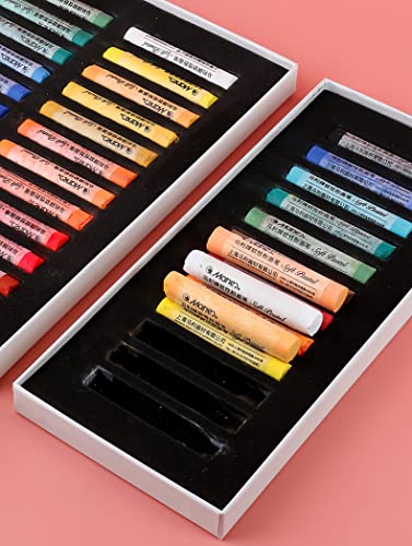 YYMIYU Soft Color Chalk Pastels for Professional Artist 24 Colour - color: Soft 24 Color