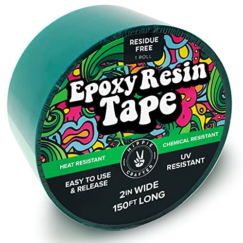HIPPIE CRAFTER Resin Tape for Epoxy Resin Molding, Mold Release Tape, Thermal Adhesive Micro Pour Form with UV Resistance for Crafts, Epoxy Projects, 2 Inch Wide, 150 Feet Long