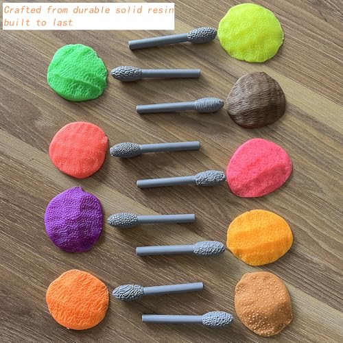 Texture Tool Sets for Clay Art - Oval Clay Modeling Pattern Rollers kit with Ergonomic Handles for Polymer Clay, Pottery, Ceramics, Sculpting Tools, Paint Sticks, DIY Crafts (9 Pcs)