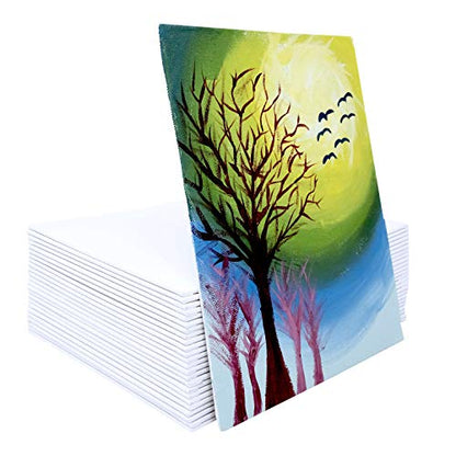 milo Canvas Panel Boards for Painting | 12x12 inches | 24 Pack of Flat Canvas Panels, Primed & Ready to Paint Art Supplies for Acrylic, Oil, Mixed Wet Media, & Pouring, Bulk Painting Party Pack - size: 12"x12" Pack of 24