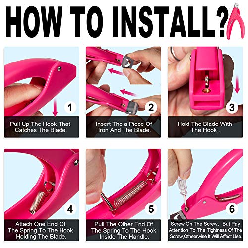 Pink Adjustable Artificial Acrylic Fake Nail False Nail Tip Clipper Cutter Trimmer Manicure Pedicure Sharp Blade Clip Tool For Salon Home Nail Art Beauty Design DIY - color: Pink