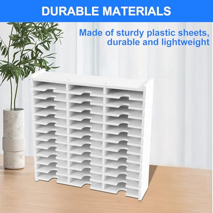 PTMTFYL 36 Slots Ink Pad Rack, Ink Pad Holder and Stamp Pad Storage, Large Capacity Up Ink Pad Organizer for Crafts Supply, Space-Saving