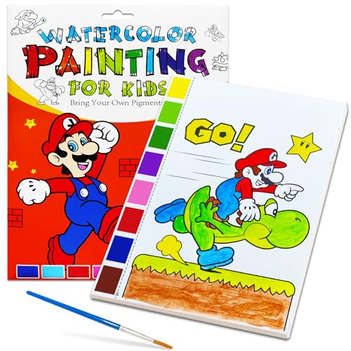 YXOTJHS Watercolor Coloring Book, Paint with Water Books for Kids - Mess Free Coloring for Toddlers, Magic Paint Set - Arts and Crafts for Girls Ages 4-8 - Travel, Stocking Stuffers - color: Classic Game