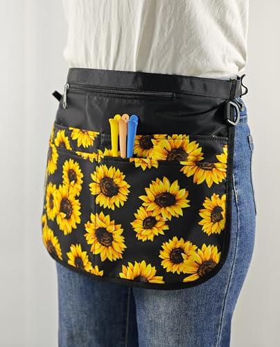 Barber Apron with 5 Pockets, Waterproof and Bleach-proof Hair Stylist Apron for Men and Women - color: Sunflower