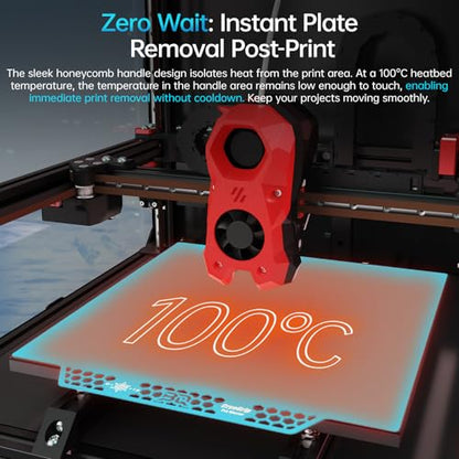 BIGTREETECH BIQU CryoGrip Pro Glacier for Voron 300/Qidi Plus 4 3D Printers 300x300MM Build Plate High Adhesion Heated Bed Cover Upgrade Removable & Easy Clean Spring Steel Sheet - style: Glacier(Voron 300/Qidi Plus 4)