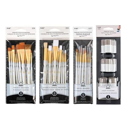 FolkArt Ultimate Tool Kit, 38 Piece Set Including 30 Premium Paintbrushes and 8 Foam Spouncers, Perfect for DIY Arts and Crafts Projects, PROMOFATLS24
