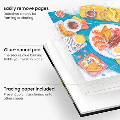 ARTEZA Marker Paper Pad 9x12 Drawing Pad 2 pack 50 Sheets Sketch Pads for Drawing for Adults & Teens - size: ef of 2 pk