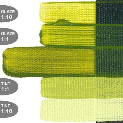 GOLDEN OPEN Slow-Drying Acrylics, Green Gold, 5 fl oz. tube, Professional Acrylic Paint, Semi-Transparent - color: Green Gold, size: 5 Fl Oz (Pack of 1)