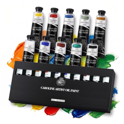 rubens Oil Paints Set 10 Colors, 60ml Large Tubes Oil Color Paint for Canvas, Professional Oil Colors with High Saturation, Landscape Colors Art Supplies for Artists, Beginners - color: Landscape Color