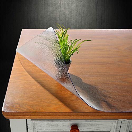 NECAUX 12 x 16 Inch Frosted Table Protector - 1.5mm Thick PVC Vinyl Desk Pad Mat for End Tables, Night Stands, Dressers & Vanities - color: Frosted 1.5mm, size: 12" x 16"