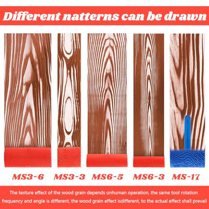 5 Pack Wood Grain Tool,Woodgraining Tool Kit,Texture Pattern with Handle Roller Rubber Empaistic Graining Tool Paint Look Like Wood for DIY Wall Room Art Decoration