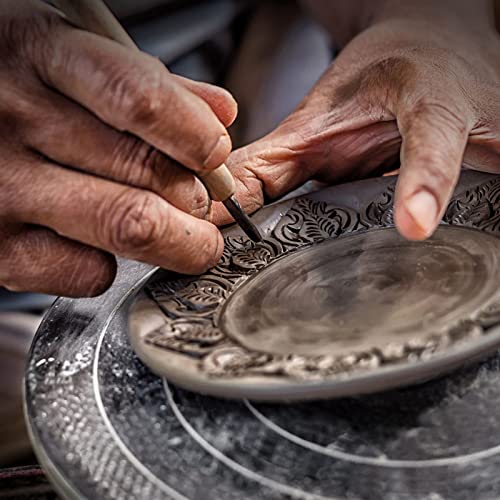 Falling in Art 12 Inch Pottery Wheel for Adults, Heavy Duty Metal Pottery Decorating Banding Wheel - size: 12''