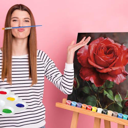 Zhanmai 72 Pcs 12 Sets Sip and Paint Kit Pre Drawn Canvas for Painting 8" x 10" Paint Party Canvas Painting Pre Printed Canvases for Party Favor DIY Virtual Adult's Date Night(Plant) - style: Flower