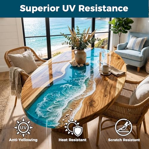 JDiction Deep Pour Epoxy Resin 1.5 Gallon Kit, Crystal Clear Epoxy Resin for 2-4in Pour Depth, Bubble-Free& Low Viscosity Casting Resin for River Tables, Flower Preservation, Art Crafts - 2:1 Mix | Deep Pour 2-4inch