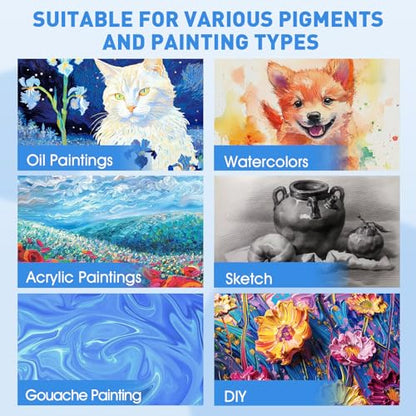 FUMILE Canvas for Painting 30x40, 4 Pack Large Stretched Canvas for Painting-5/8 in Profile Primed White Blank Painting Canvas Value Pack for Oil & Acrylic Paint - size: 30x40IN