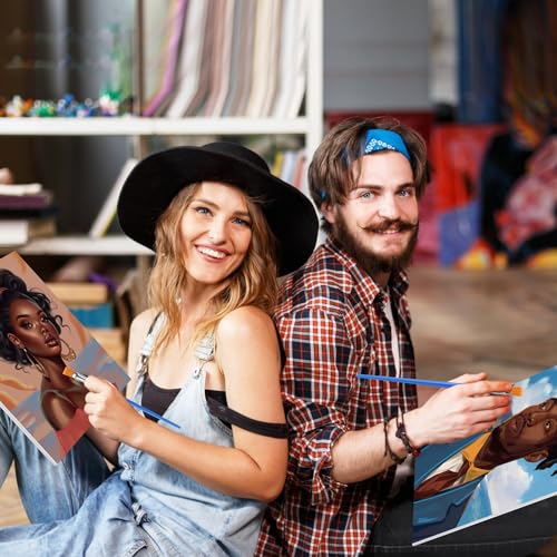 Zhanmai 72 Pcs 12 Sets Sip and Paint Kit Pre Drawn Canvas for Painting 8" x 10" Paint Party Canvas Painting Pre Printed Canvases for Party DIY Virtual Adult's Date Night(Adult Couples) - style: Modern Couple