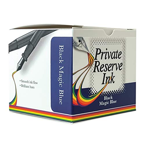 Private Reserve Premium Fountain Pen Ink, 60ml Bottle, Black Magic Blue | Premium fountain pen ink with smooth flow, rich color, and reliable everyday writing performance. - color: Black Magic Blue