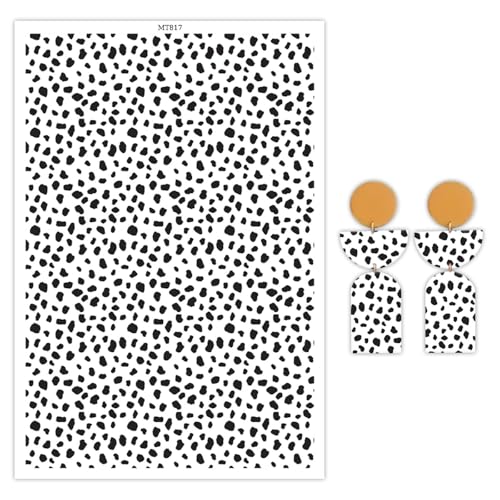 Polymer Clay Transfer Paper, 10 Pcs Leopard Print Shape Water Soluble Transfer Sheet for Polymer Clay for Polymer Clay Earrings Jewelry Making Disposable Stickers DIY Crafts 5.82X3.93 inch - color: Leopard