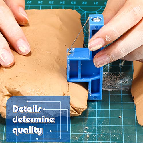 Lanties Angle Cutting Clay Tool Steel Wire Bevel Cutter Small Pottery Angle Clay Trimming Tool Plastic Ceramic Wire Small Pottery Cutter for Ceramics and Sculpting, 2.7 x 1.1 x 0.4 Inch